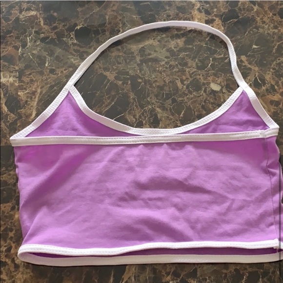 Lavender Cropped Halter Top - Picture 3 of 3